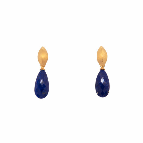 Bliss Lapis 24K Gold Vermeil Earrings-Joyla-Renee Taylor Gallery