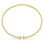 14K Yellow Gold Bujukan Cuff Bracelet with Diamonds - BG4119-62Y45JJ-Gabriel & Co.-Renee Taylor Gallery