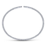 14K White Gold Bujukan Cuff Bracelet with Diamond Pavé Bars - BG4218-62W45JJ-Gabriel & Co.-Renee Taylor Gallery