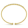 14K Yellow Gold Bujukan Cuff Bracelet with Diamond Stations - BG4228-62Y45JJ-Gabriel & Co.-Renee Taylor Gallery