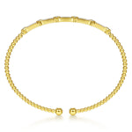 14k yellow gold diamond bangle - BG4337-62Y45JJ-Gabriel & Co.-Renee Taylor Gallery