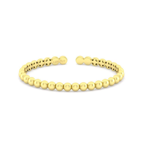 14K Yellow Gold Open Bujukan Cuff Bracelet - BG4388-62Y4JJJ-Gabriel & Co.-Renee Taylor Gallery