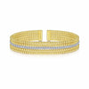 14K White-Yellow Gold Wide Bujukan Diamond Cuff Bangle - BG4449-62M45JJ-Gabriel & Co.-Renee Taylor Gallery