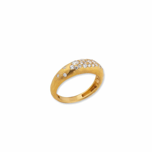 Boogie Line All Gold Ring, Diamonds by Lika Behar