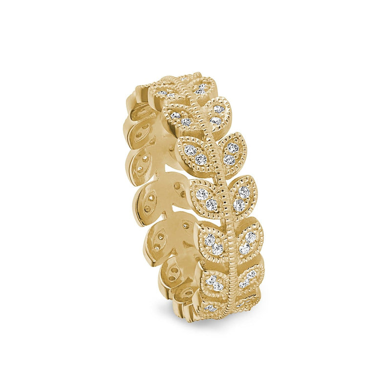 Micropave Leaf Ring - BL2270R-Kelly Waters-Renee Taylor Gallery