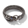 Legends Naga Hammered Dark Silver & Blue Sapphire Reticulated Dragon Bracelet - BMS60295BSP-John Hardy-Renee Taylor Gallery