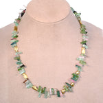 18K and Pink/Green Tourmaline "Fable Animals and Strange Characters" Beaded Necklace - BN-A24