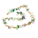 18K and Pink/Green Tourmaline "Fable Animals and Strange Characters" Beaded Necklace - BN-A24