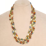 18K "The Big Sleep" Ancient Roman/Persian Mosaic Beads Necklace - BN-F124