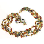 18K "The Big Sleep" Ancient Roman/Persian Mosaic Beads Necklace - BN-F124