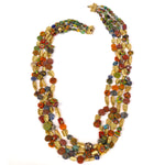 18K "The Big Sleep" Ancient Roman/Persian Mosaic Beads Necklace - BN-F124
