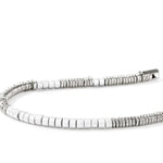 Heishi Silver Bracelet with 4mm Silver Beads, and White Enamel - BU900698WHXUM-John Hardy-Renee Taylor Gallery