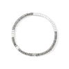 Heishi Silver Bracelet with 4mm Silver Beads, and White Enamel - BU900698WHXUM-John Hardy-Renee Taylor Gallery