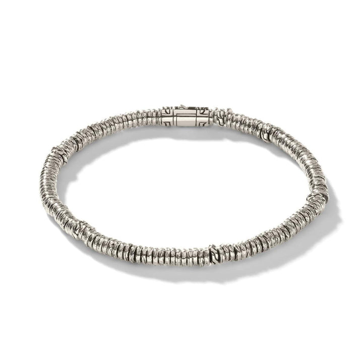 Heishi Silver Bracelet with 4mm Silver Beads - BU900698-John Hardy-Renee Taylor Gallery
