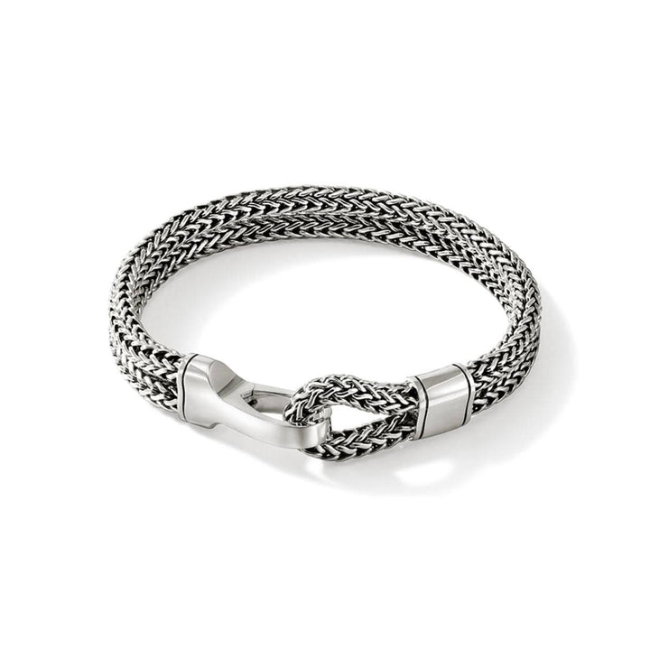Hook Clasp Bracelet, Silver, Double Row - BU901238-John Hardy-Renee Taylor Gallery