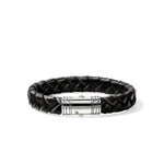 Leather Bracelet, Sterling Silver - BU986577BL-John Hardy-Renee Taylor Gallery