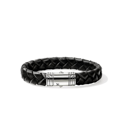 Leather Bracelet, Sterling Silver - BU986577BL-John Hardy-Renee Taylor Gallery