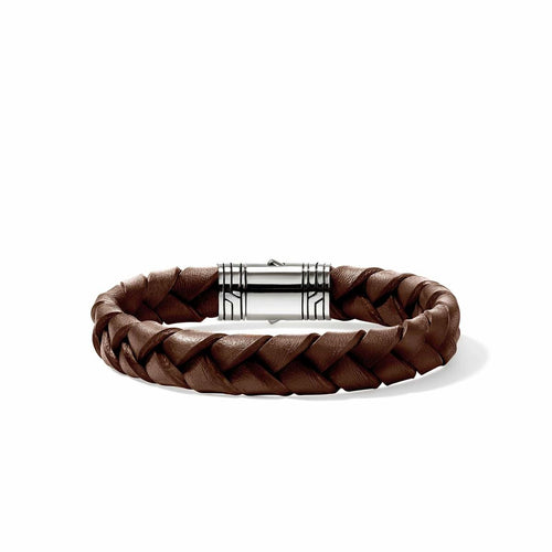 Leather Bracelet, Sterling Silver - BU986577BR-John Hardy-Renee Taylor Gallery