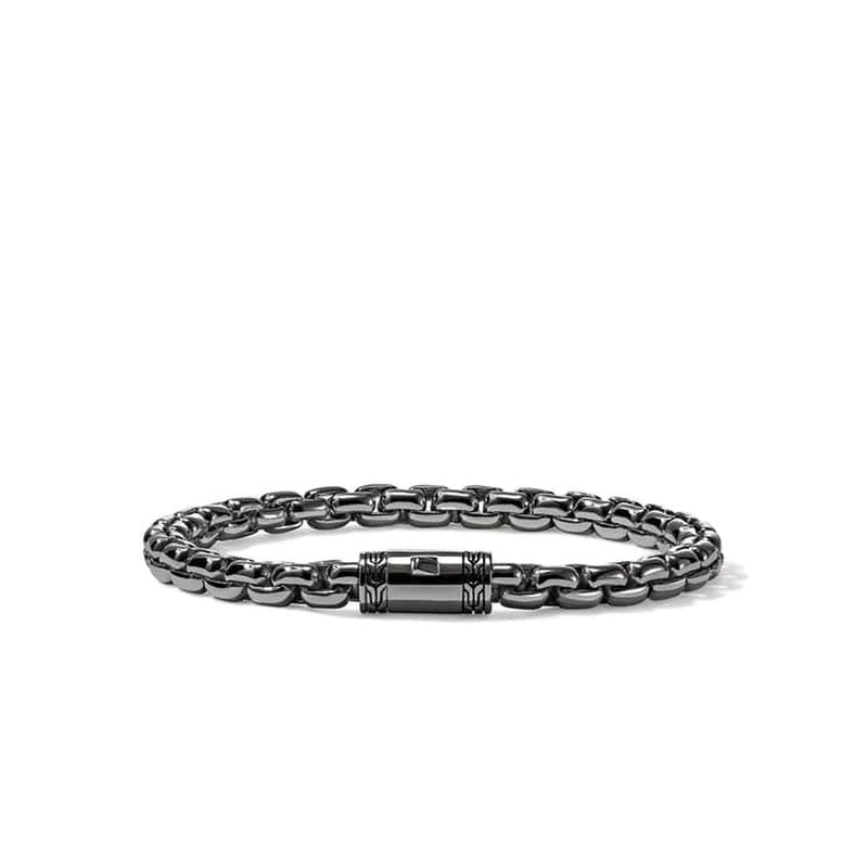 Box Chain Bracelet, Dark Silver, 6MM - BU98805SMBRD-John Hardy-Renee Taylor Gallery