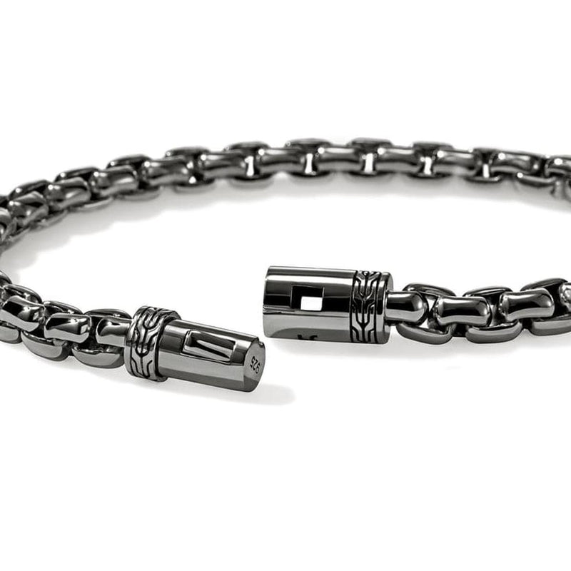 Box Chain Bracelet, Dark Silver, 6MM - BU98805SMBRD-John Hardy-Renee Taylor Gallery
