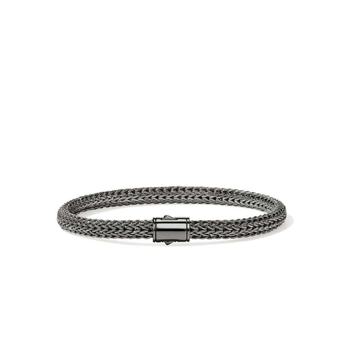 5mm Icon Dark Silver Bracelet - BU990096BRD-John Hardy-Renee Taylor Gallery
