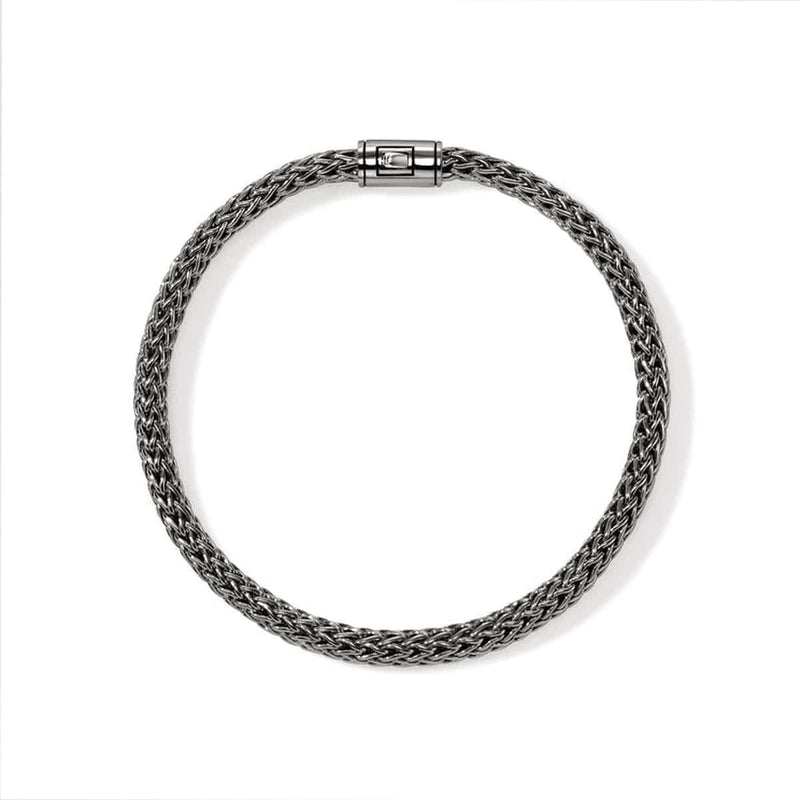 5mm Icon Dark Silver Bracelet - BU990096BRD-John Hardy-Renee Taylor Gallery