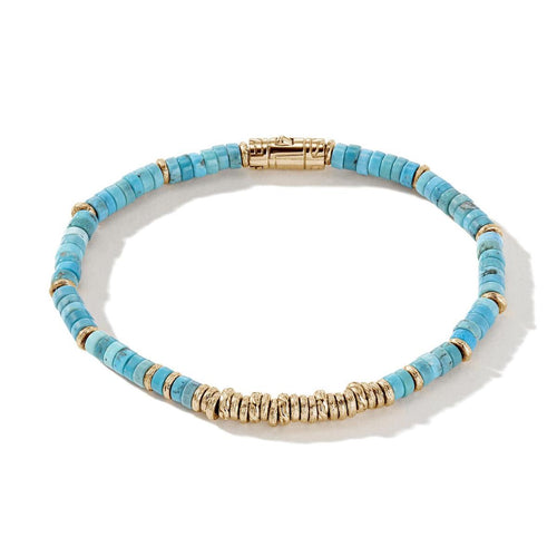 Heishi Bracelet, Gold, Hardstones - BUGGS900984TQ-John Hardy-Renee Taylor Gallery