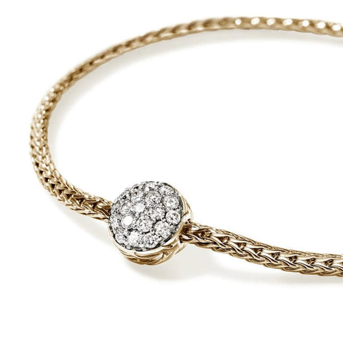 JH Essential Pavé Bracelet, Gold, Diamonds, 1.8MM - BUGGX987612DI-John Hardy-Renee Taylor Gallery