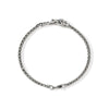 Naga Silver Diamond Pavé with Sapphires Slim Chain Bracelet - BUP603752BSPDIX-John Hardy-Renee Taylor Gallery