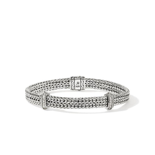 Icon Link Bracelet, Sterling Silver, Diamonds, 6MM - BUP989792DIXUM-John Hardy-Renee Taylor Gallery