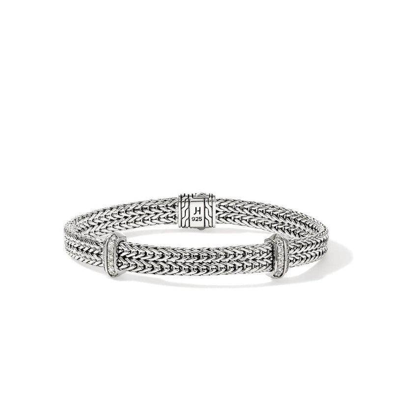 Icon Link Bracelet, Sterling Silver, Diamonds, 6MM - BUP989792DIXUM-John Hardy-Renee Taylor Gallery