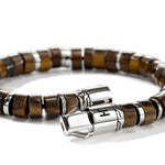 Heishi Silver Bracelet with Tiger Eye - BUS290131TE-John Hardy-Renee Taylor Gallery