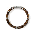 Heishi Silver Bracelet with Tiger Eye - BUS290131TE-John Hardy-Renee Taylor Gallery