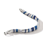 Colorblock Silver, Lapis Lazuli, Blue Lace Agate and Blue Enamel Bracelet - BUS9010521BULPZBLA-John Hardy-Renee Taylor Gallery