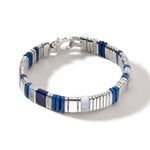 Colorblock Silver, Lapis Lazuli, Blue Lace Agate and Blue Enamel Bracelet - BUS9010521BULPZBLA-John Hardy-Renee Taylor Gallery