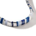 Colorblock Silver, Lapis Lazuli, Blue Lace Agate and Blue Enamel Bracelet - BUS9010521BULPZBLA-John Hardy-Renee Taylor Gallery
