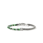 Heishi Chain Bracelet, Sterling Silver, Hardstones, Emeralds - BUS9012521MHQZATR-John Hardy-Renee Taylor Gallery