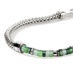 Heishi Chain Bracelet, Sterling Silver, Hardstones, Emeralds - BUS9012521MHQZATR-John Hardy-Renee Taylor Gallery