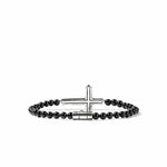 Icon 50 Cross Bracelet, Sterling Silver, Black Onyx, 4MM - BUS972181BON-John Hardy-Renee Taylor Gallery