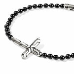 Icon 50 Cross Bracelet, Sterling Silver, Black Onyx, 4MM - BUS972181BON-John Hardy-Renee Taylor Gallery