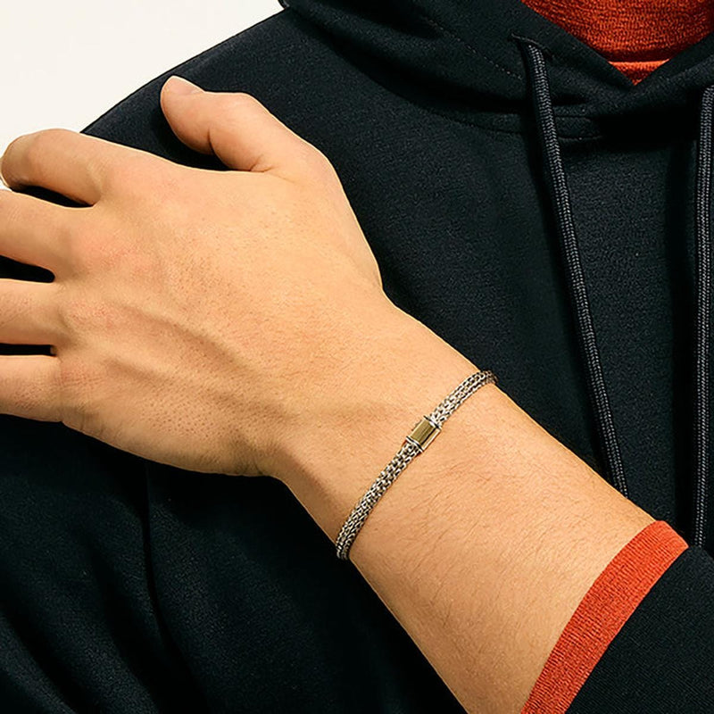 5mm Icon 14K Yellow Gold & Sterling Silver Bracelet - BUZZ990096-John Hardy-Renee Taylor Gallery
