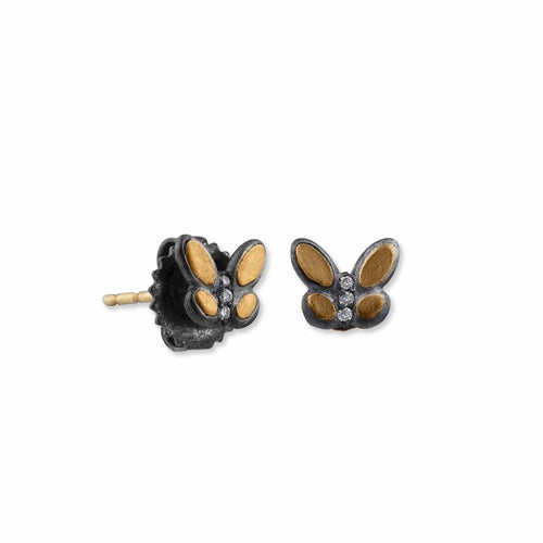 Butterfly Valley Studs with Diamond by Lika Behar