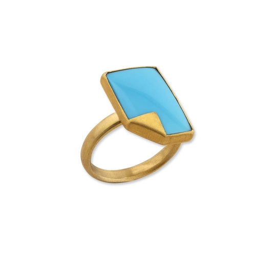 Bookworm Arizona Tq Ring with Turquoise by Lika Behar