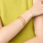 Bamboo Bangle-Gold - BG317G-Julie Vos-Renee Taylor Gallery