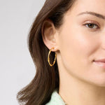 Bamboo Gold Hoop Earrings - HP116G-Julie Vos-Renee Taylor Gallery