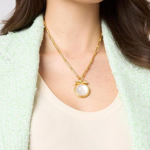 Bamboo Statement Necklace-Iridescent Strawberry - N535GIST00-Julie Vos-Renee Taylor Gallery