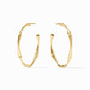 Bamboo Gold Hoop Earrings - HP116G-Julie Vos-Renee Taylor Gallery