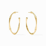 Bamboo Gold Hoop Earrings - HP116G-Julie Vos-Renee Taylor Gallery
