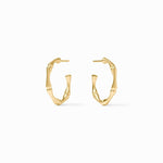 Bamboo Gold Hoop Earrings - HP116G-Julie Vos-Renee Taylor Gallery