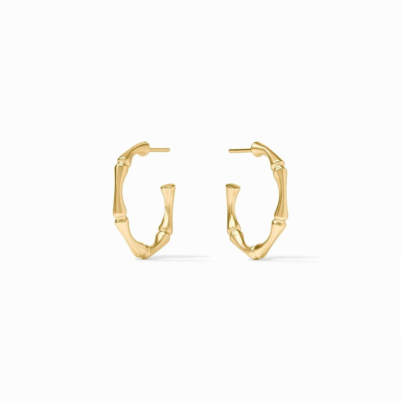 Bamboo Gold Hoop Earrings - HP116G-Julie Vos-Renee Taylor Gallery